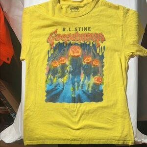 R.L. Stine Goosebumps Jack-o’-lantern Heads Yellow T-Shirt